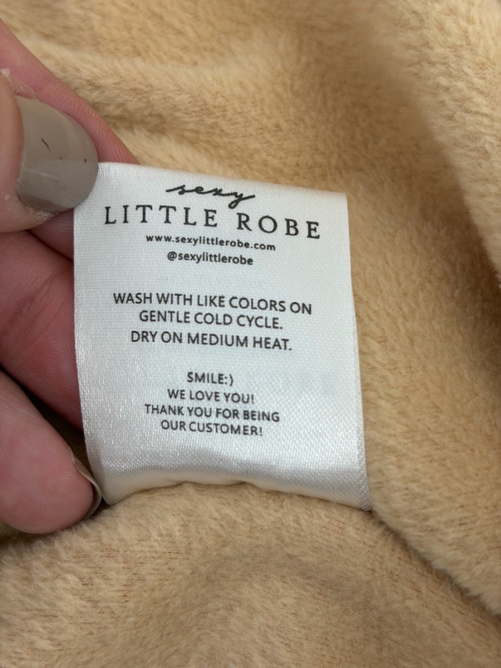 Sexy Little Robe Carmel Empress Robe Soft Velour Women's Size XS - Picture 5 of 7